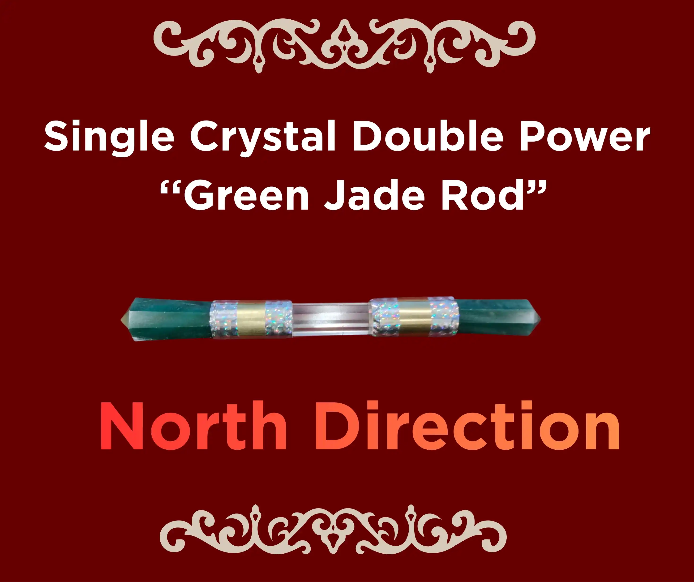 Single Crystal Double Power “Green Jade” Rod